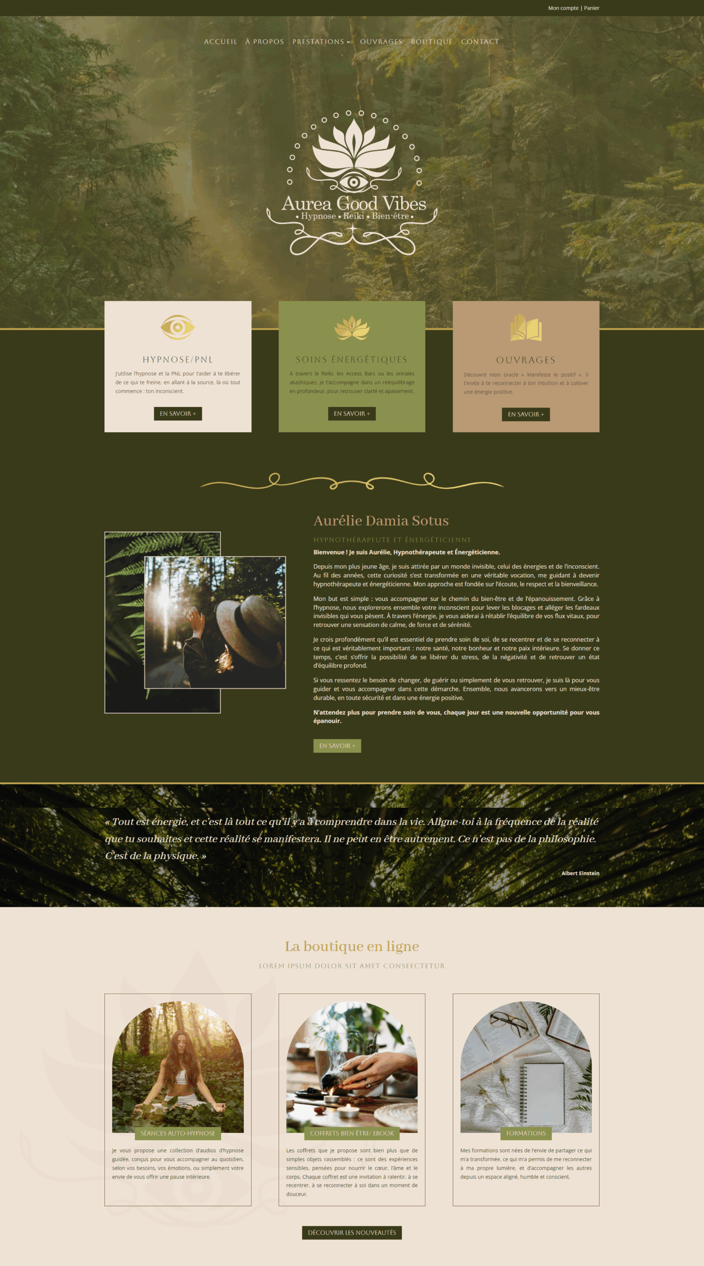 Site web Aurea Good Vibes